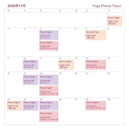 11月スケジュール